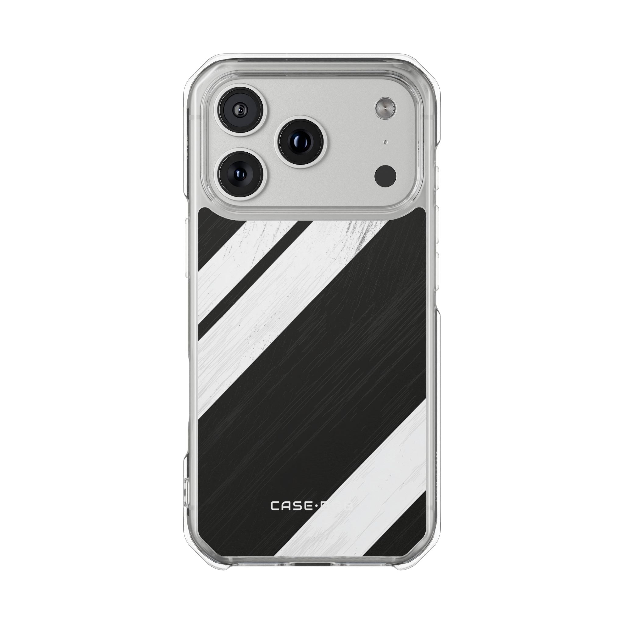Diagonal Stripes Distress iPhone 17 Pro Case - Impact