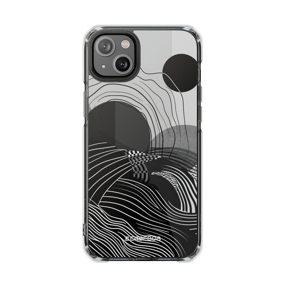 Monochrome Dynamics - Phone Case for iPhone (Clear Impact - Magnetic)