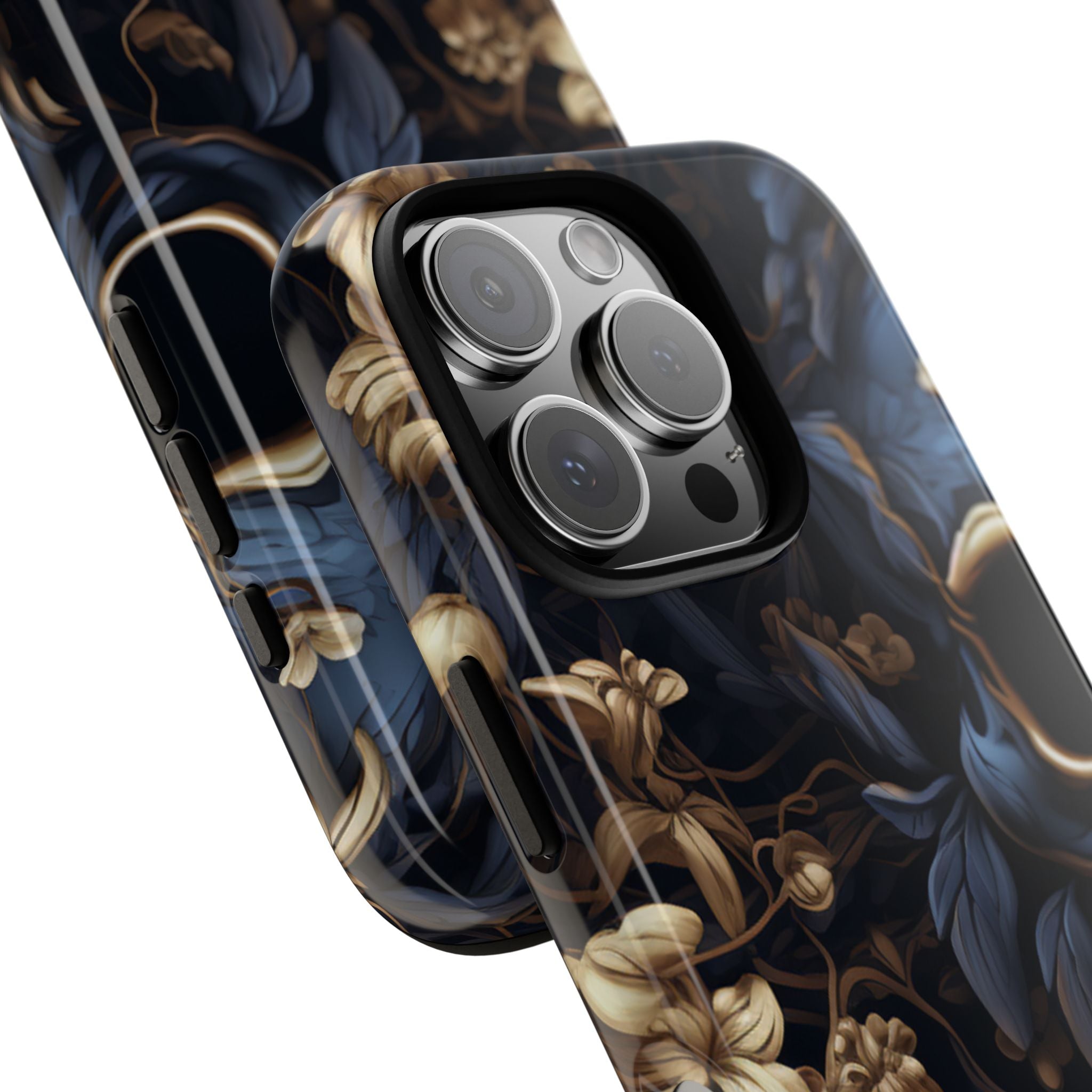 Gothic Floral Skull - iPhone Case