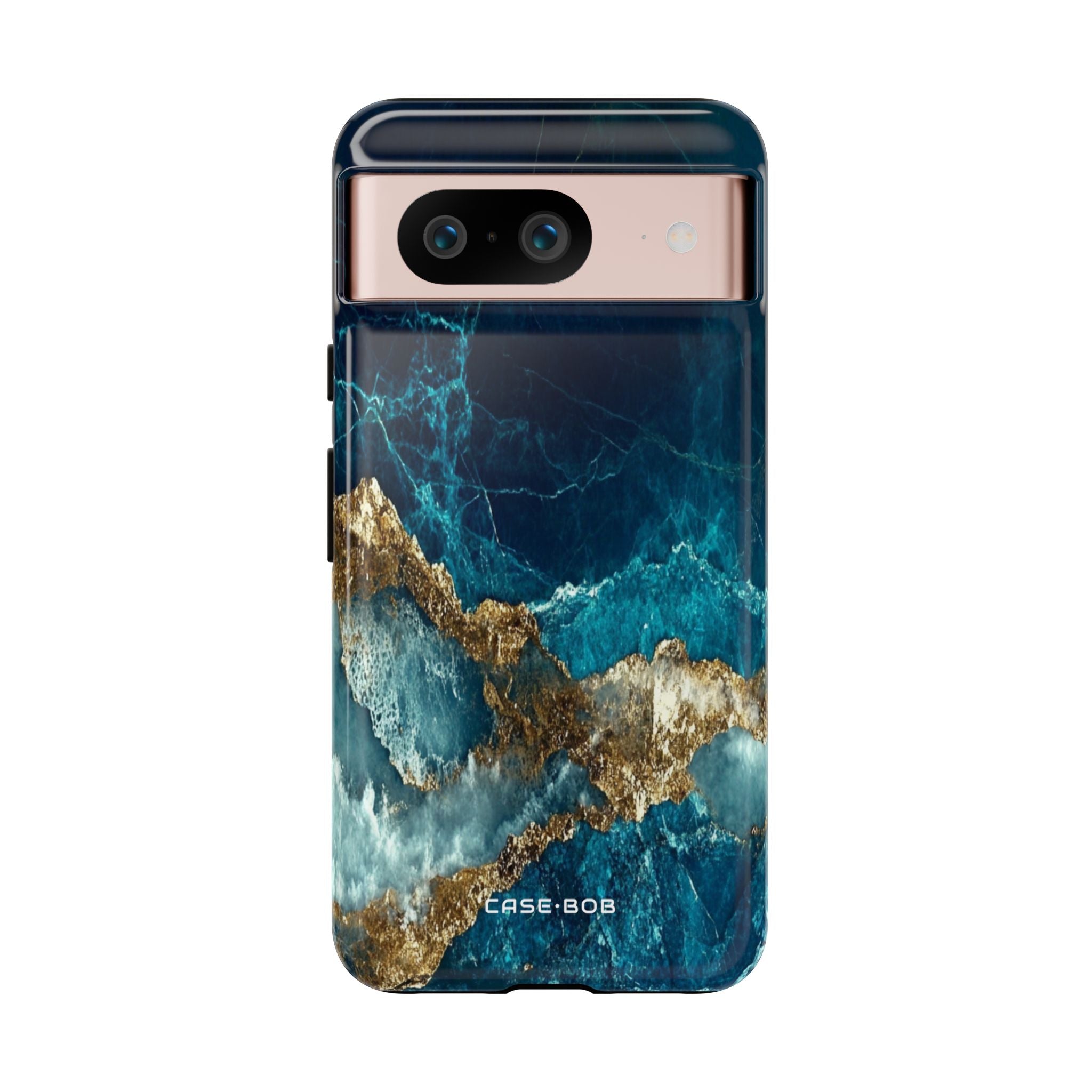 Jagged Gold Split Google Pixel 8 Case - Tough