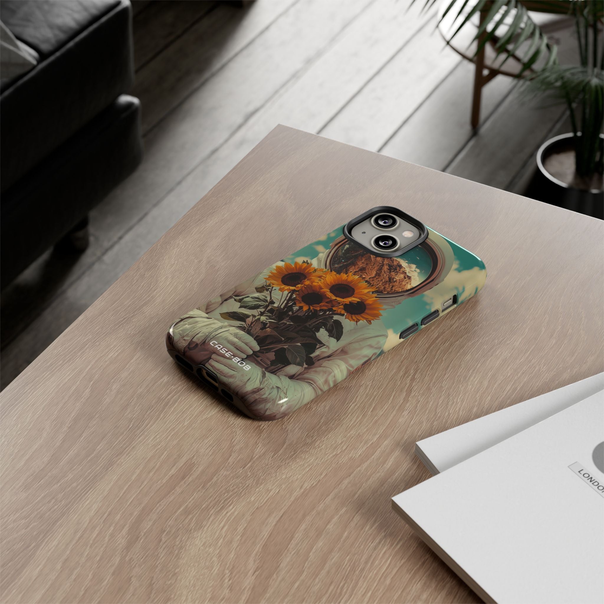 Sunflower Astronaut iPhone 14 Case - Tough