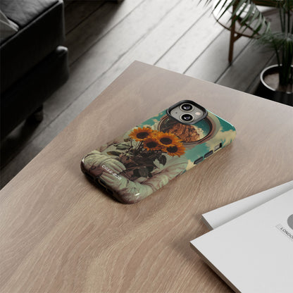 Sunflower Astronaut iPhone 14 Case - Tough