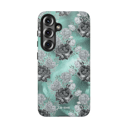 Teal Floral Elegance - Samsung Case
