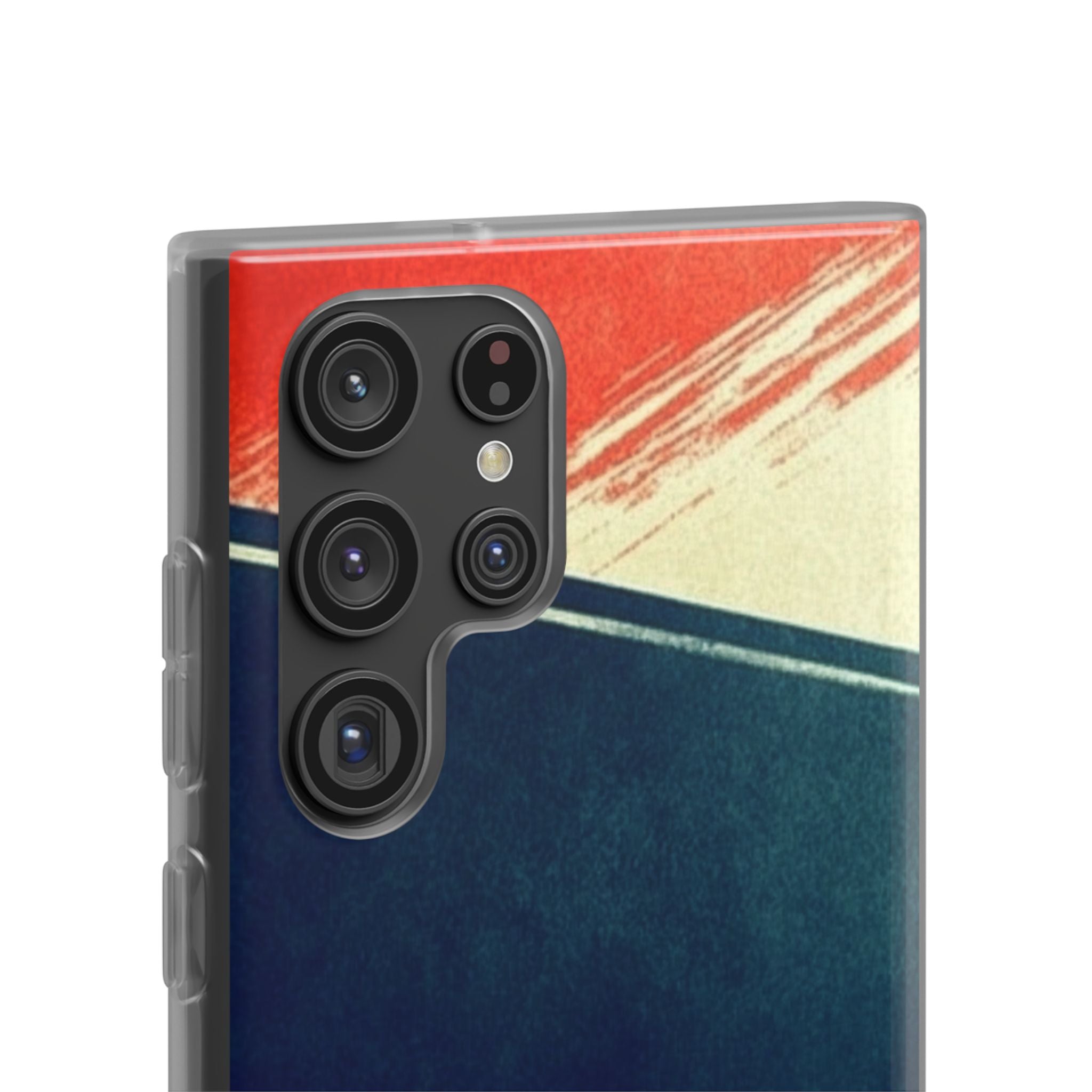 Blue Diagonal Motion Samsung S22 Ultra Case - Soft