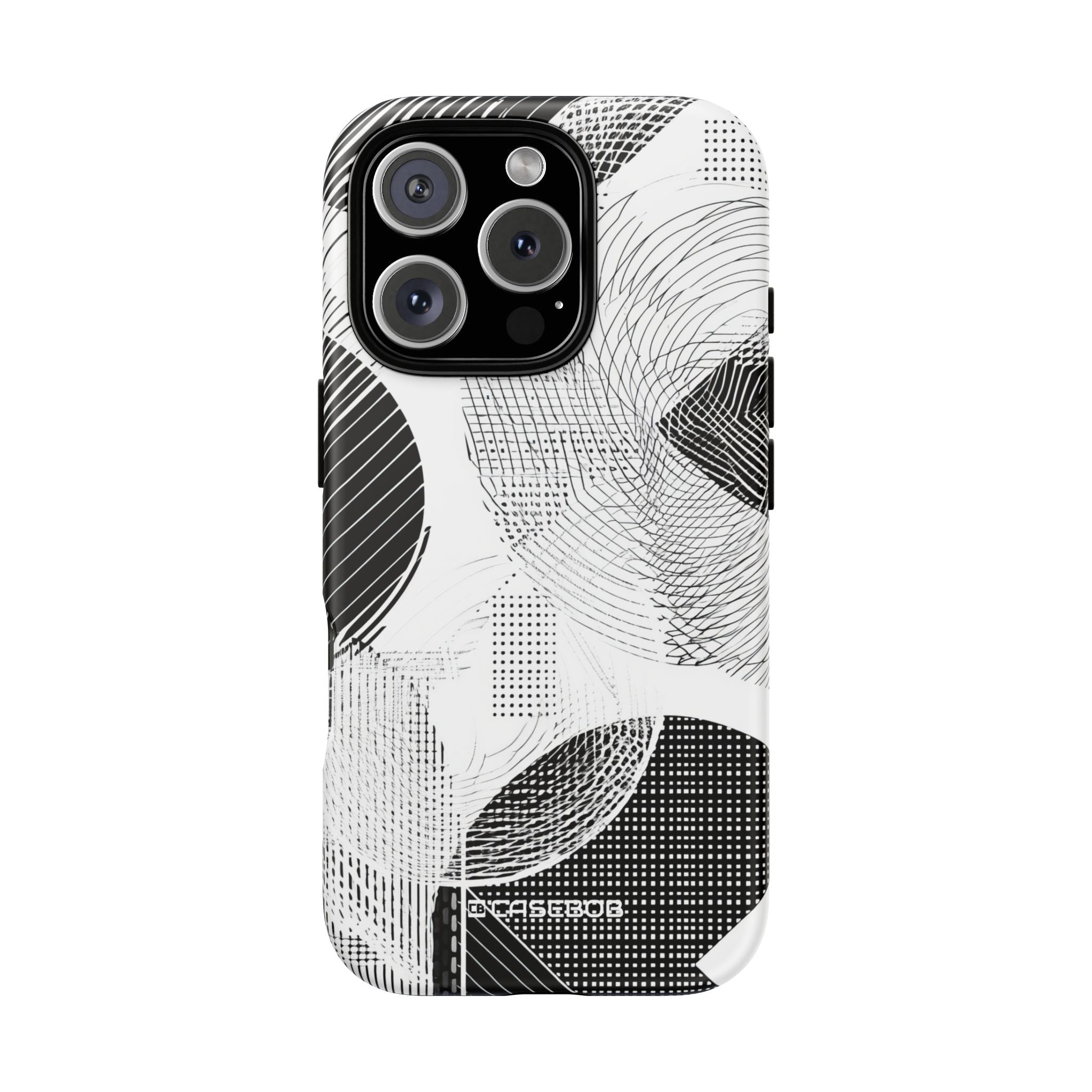 Monochrome Geometric Dance - for iPhone 16