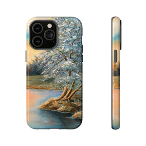 Oil Panting - Sunset on the lake - Protective Phone Case