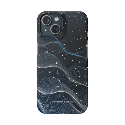 Gradient Neural Waves iPhone 15 - Slim Phone Case