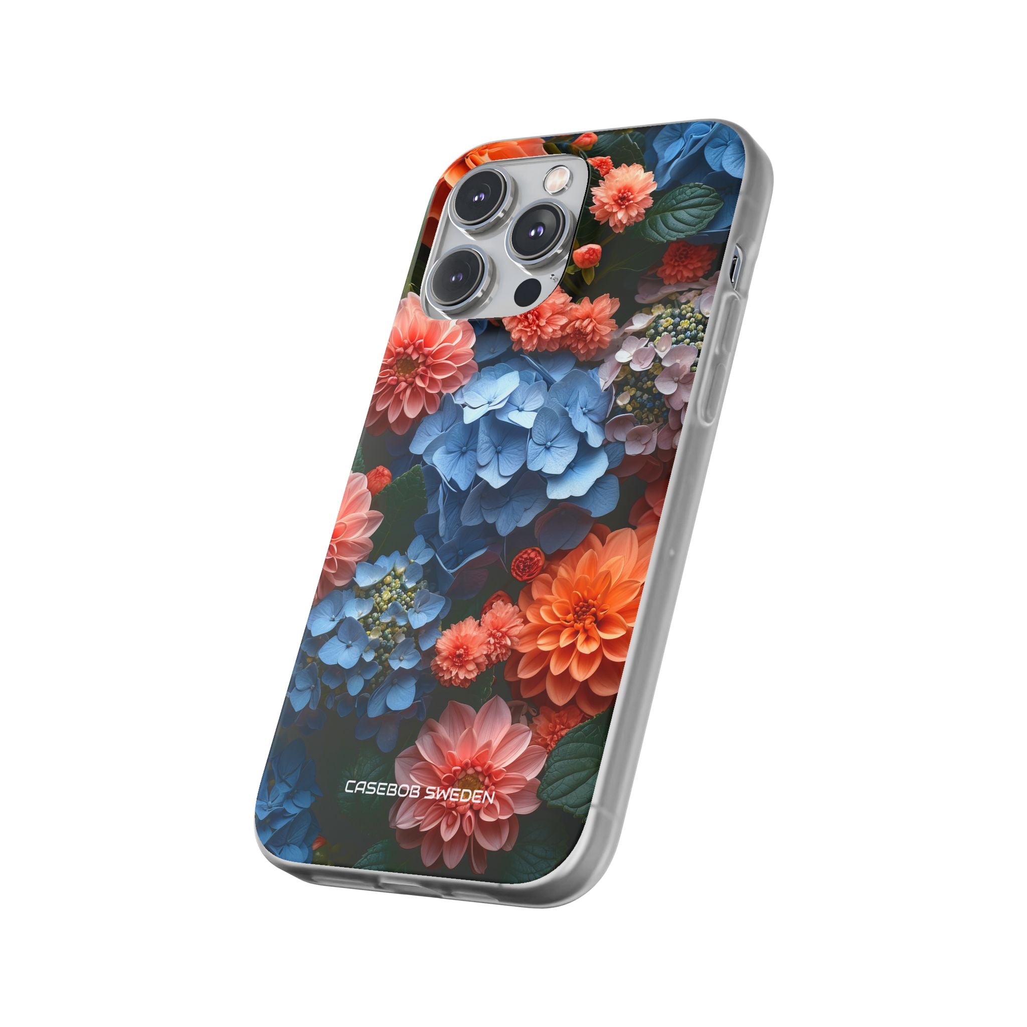 Blue Floral Bliss - Flexi iPhone 14 Phone Case