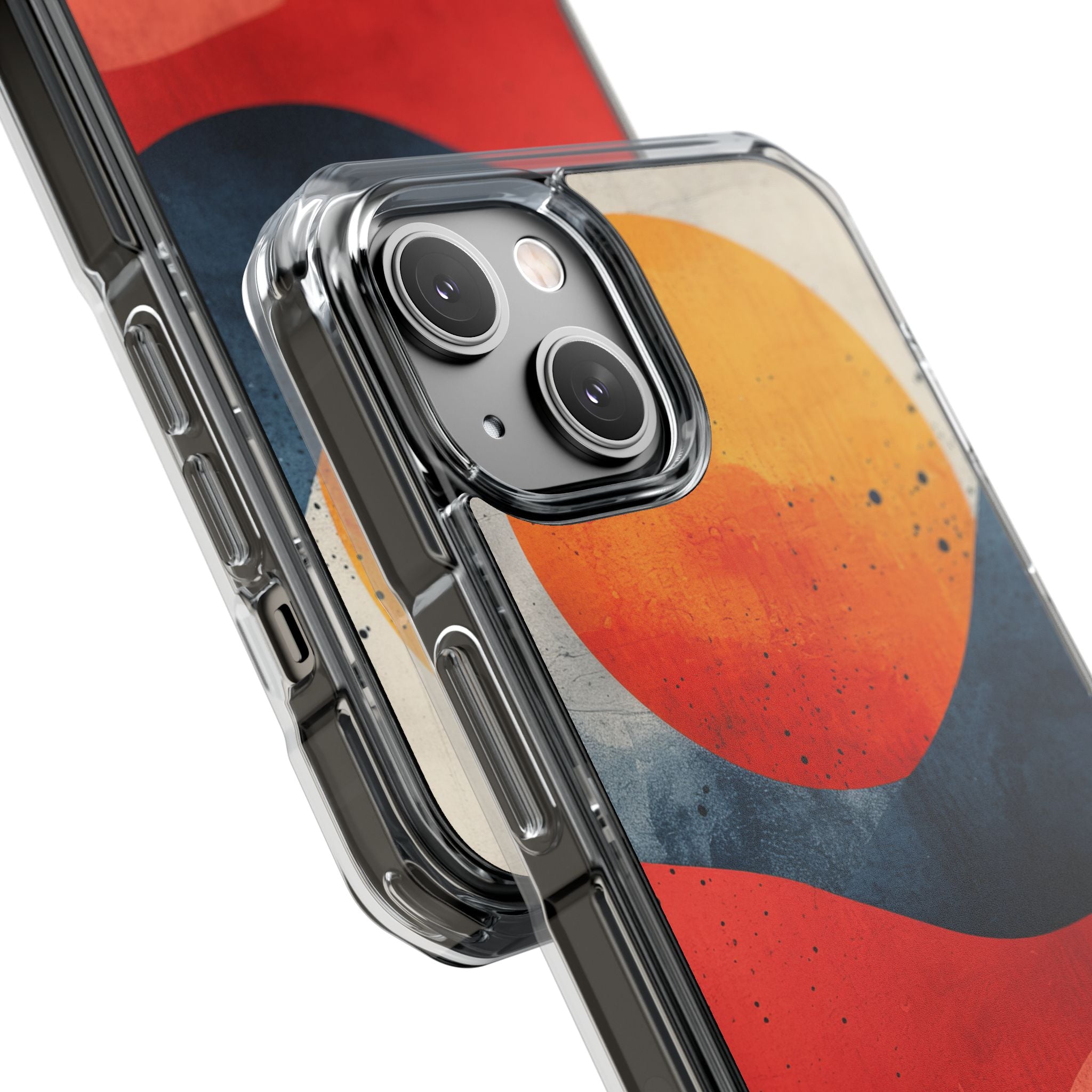 Sunburst Waves - Clear Impact iPhone 14 Phone Case