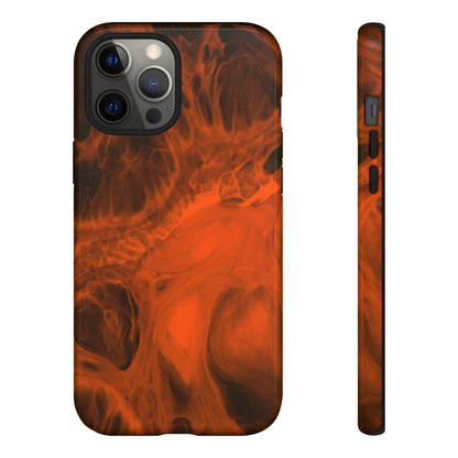 Red Flame Ink Art iPhone Case (Protective) iPhone 12 Pro Max Glossy Phone Case