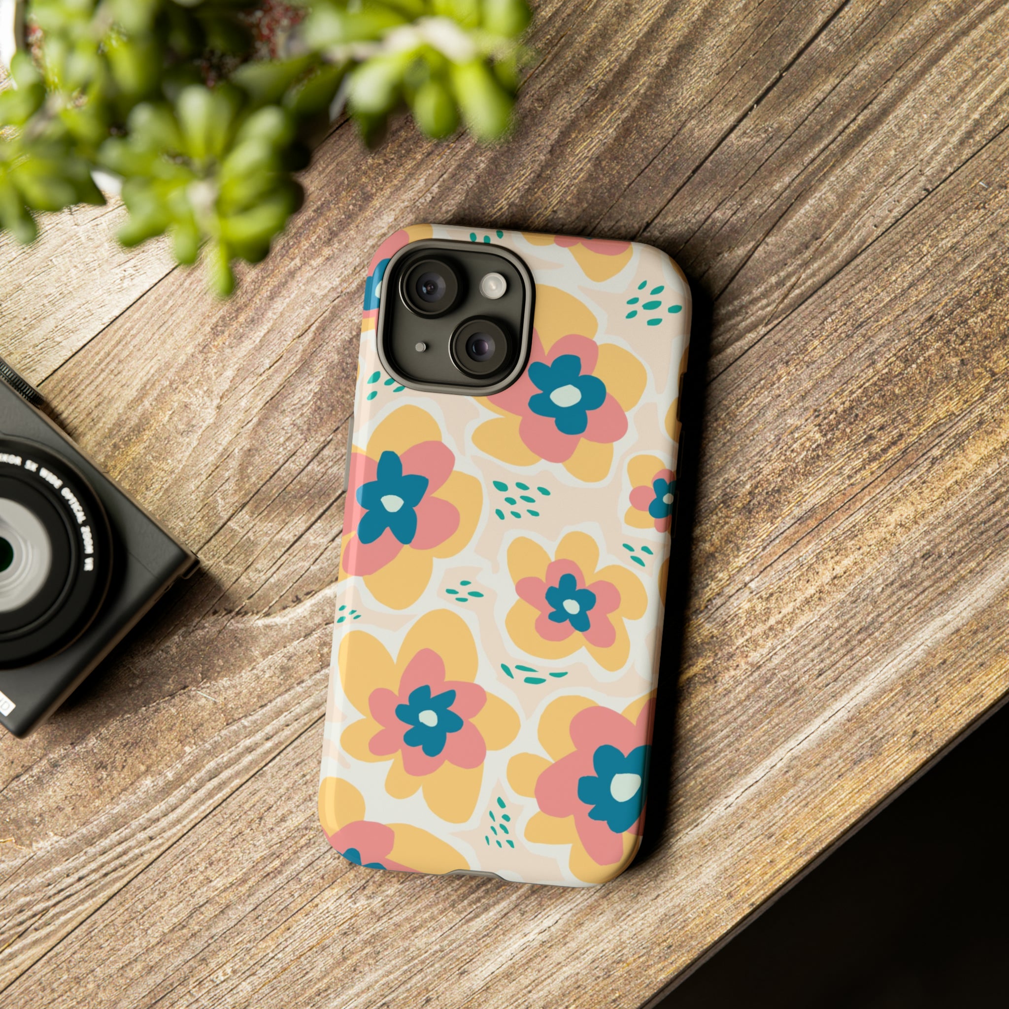 Yellow Happy Flower - Protective Phone Case