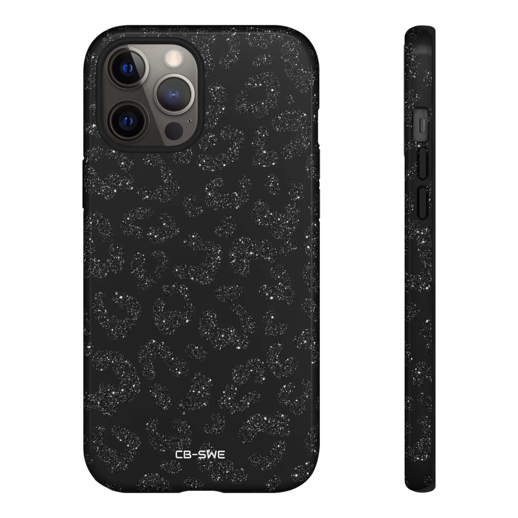 Glittery Leopard Elegance - iPhone Case