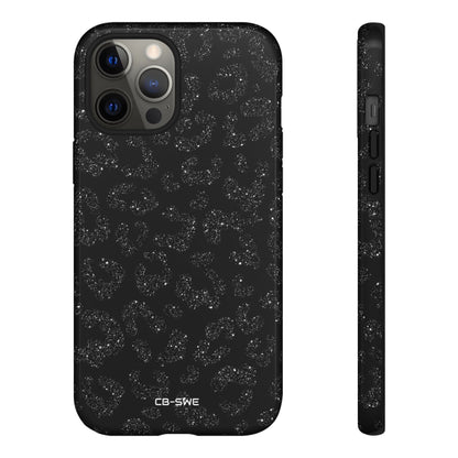 Glittery Leopard Elegance - iPhone Case