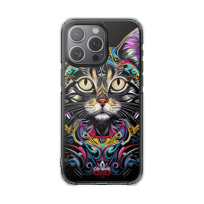 Psychedelic Cat Mirage iPhone Case - Impact
