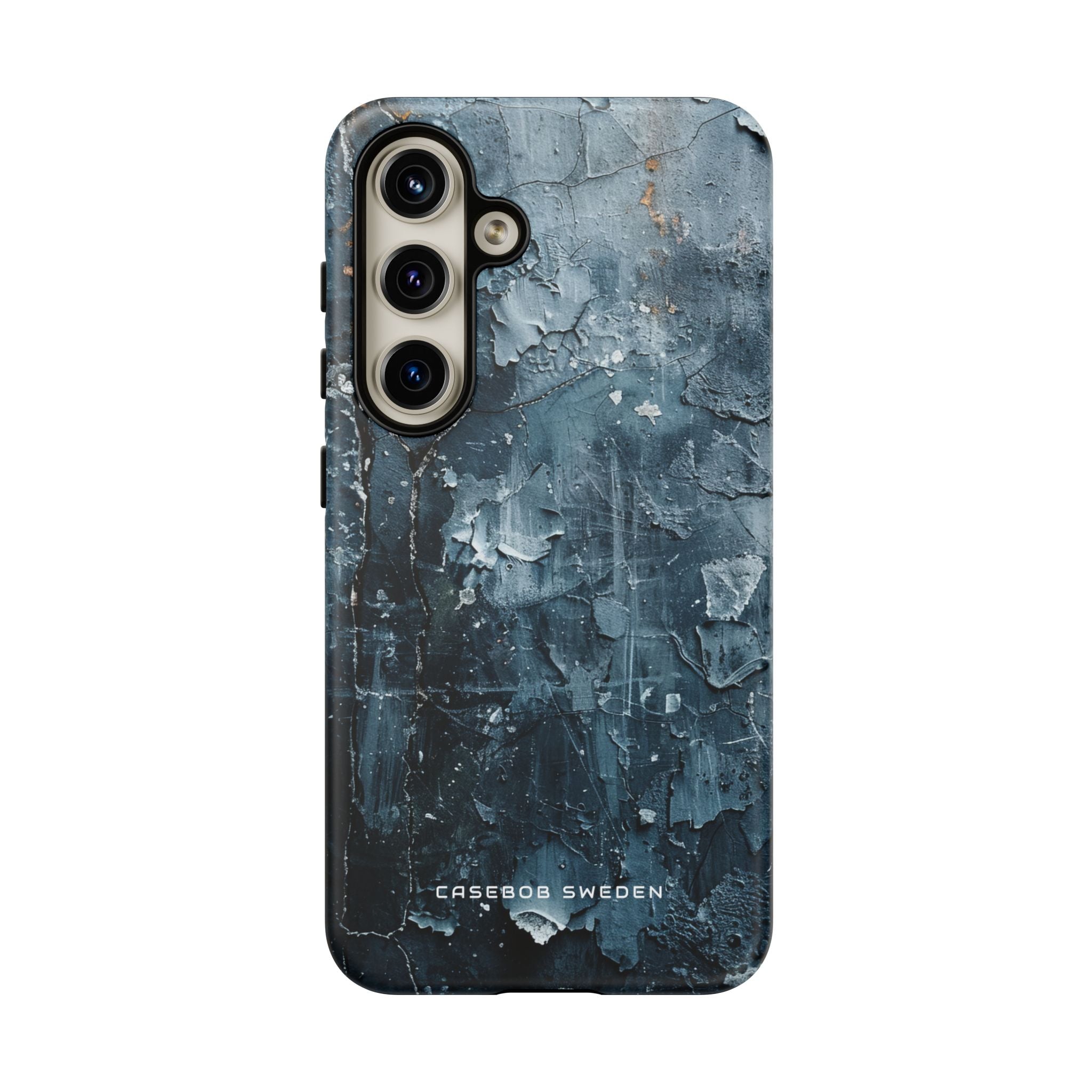 Weathered Blue Tapestry with Cracked Layers Samsung S24 - Tough Phone Case