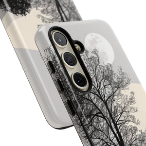 Moonlit Serenity: Minimalist Nature Design - For Samsung S24