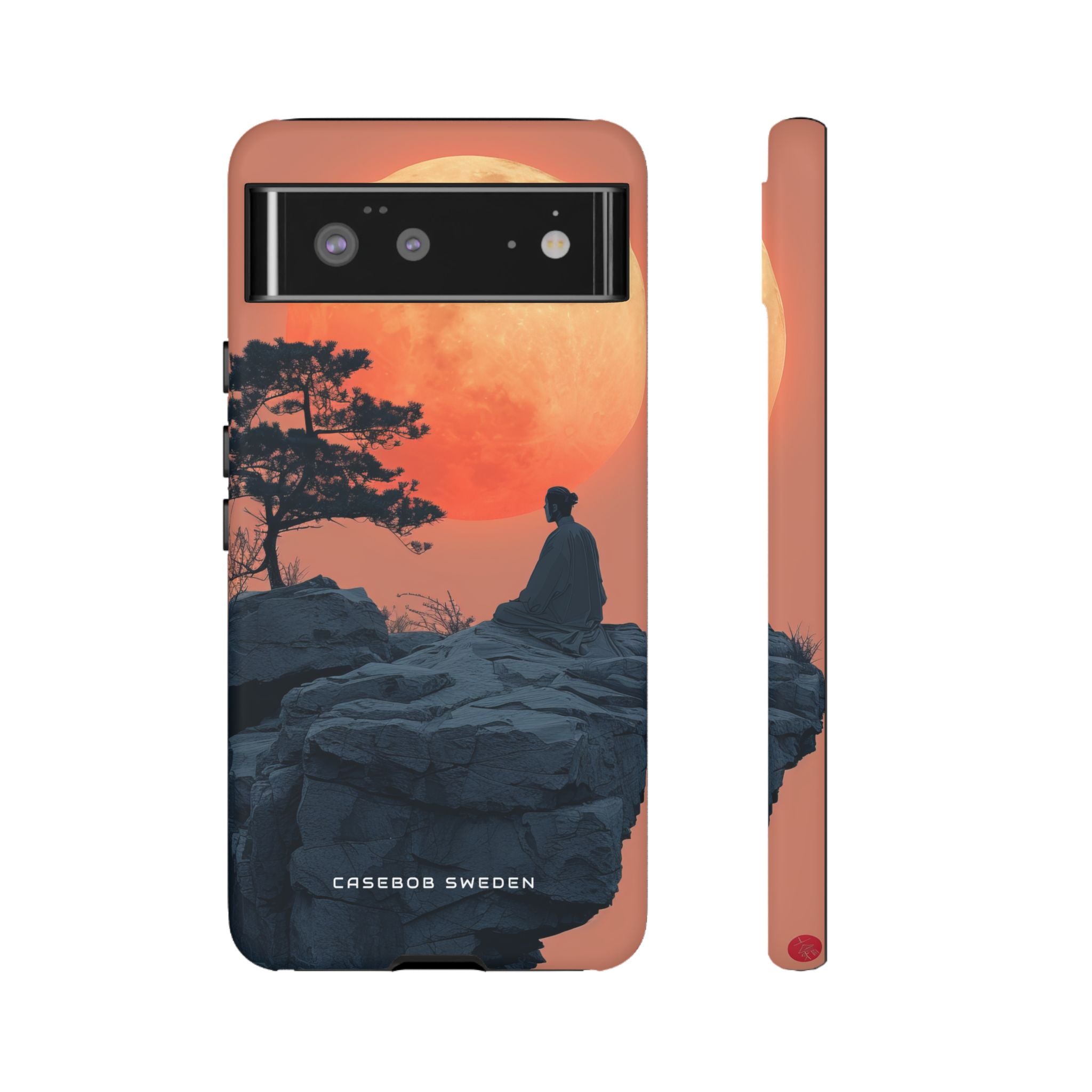 Zen Tranquility Under a Red Moon Google Pixel 6 - Tough Phone Case