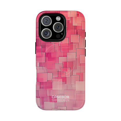 Layered Pink Geometry iPhone 16 - Tough+