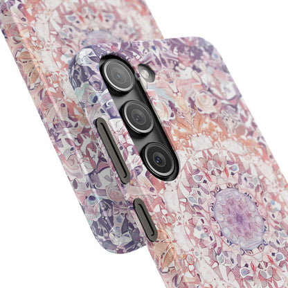 Purple Pink Mandala - Slim Samsung S23 Phone Case