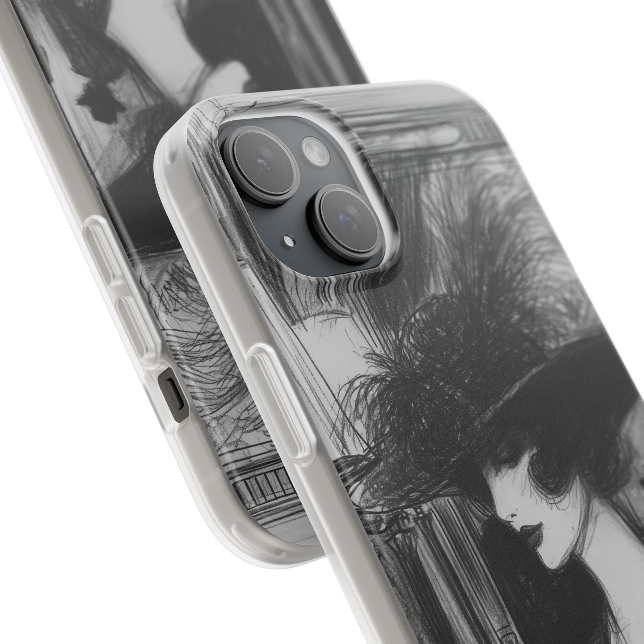 Timeless Elegance in Monochrome iPhone 15 - Flexi Phone Case