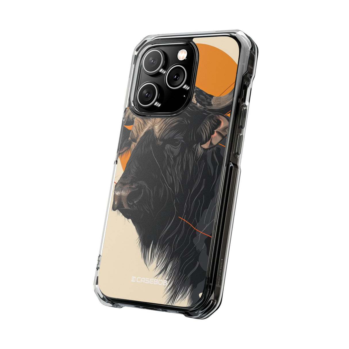 Majestic Buffalo Sun - Phone Case for iPhone (Clear Impact - Magnetic)