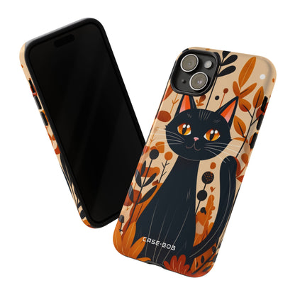 Black Cat Glow iPhone 15 Plus Case - Tough