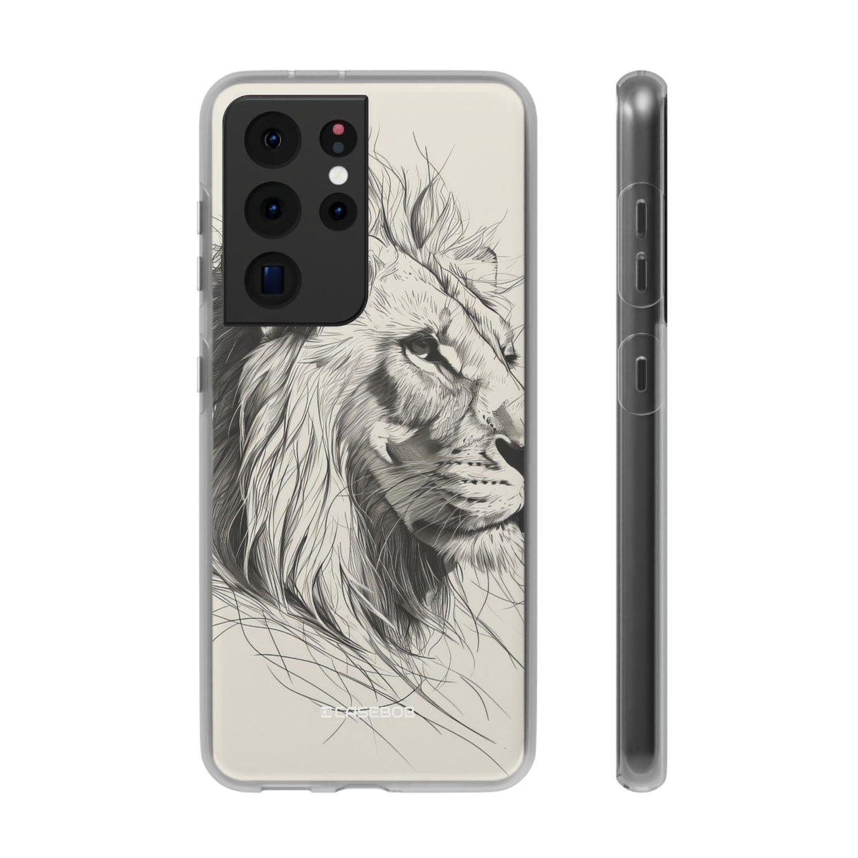 Majestic Linework Lion | Flexible Phone Case for Samsung Galaxy