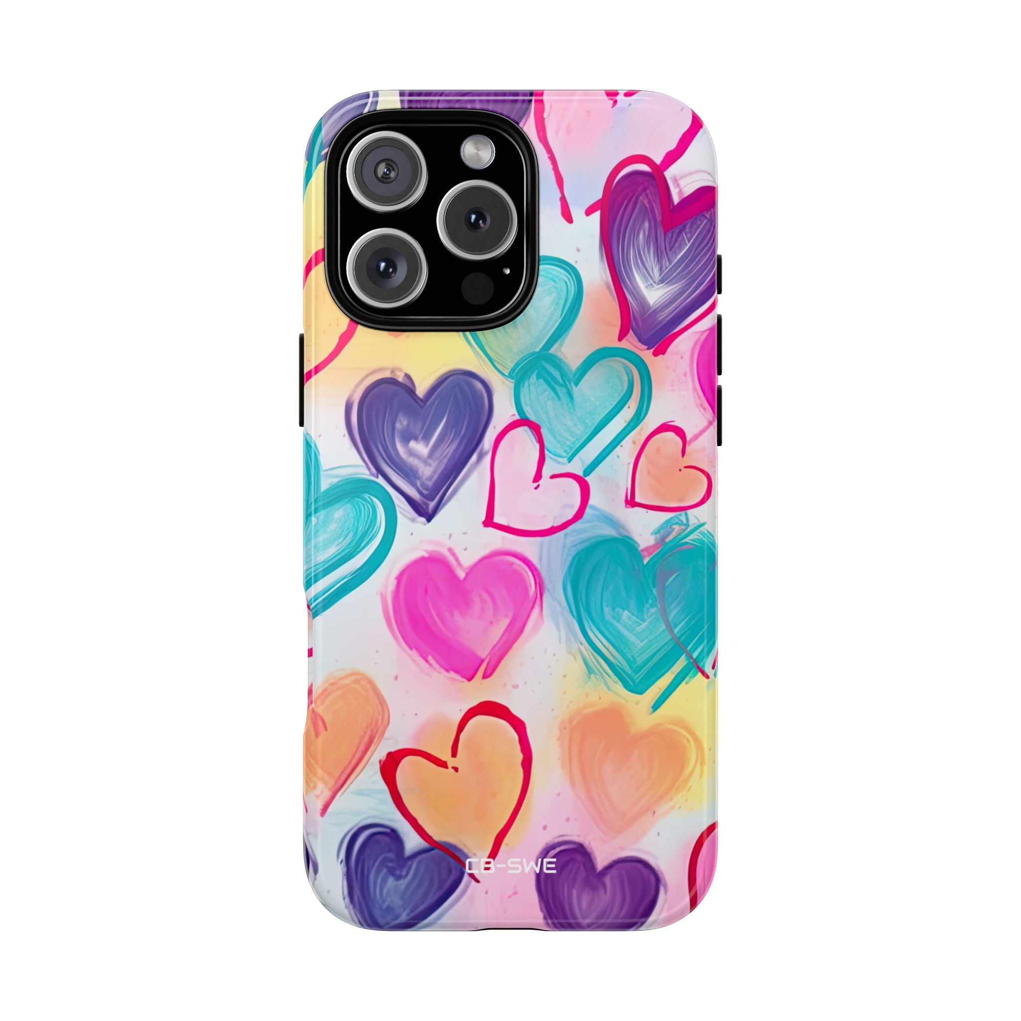 Hearts Dance Playfully - iPhone Case