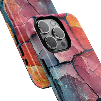 Cracked Earth Mosaic - Tough + MagSafe® iPhone 15 Phone Case