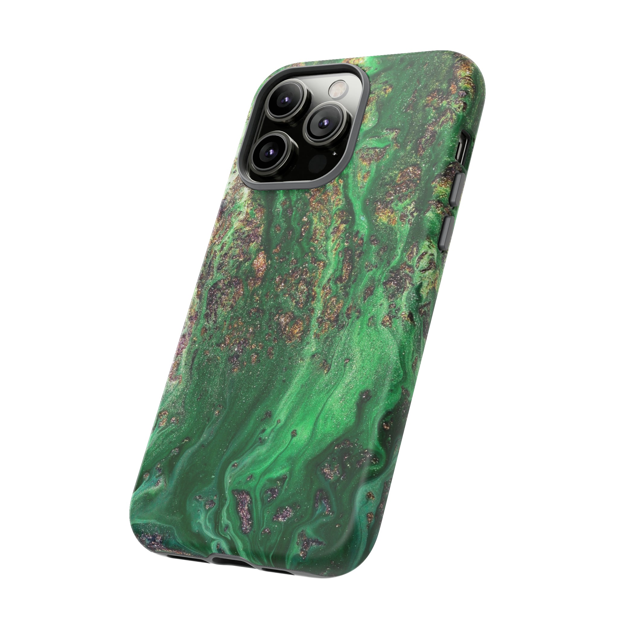 Green Sparkle Ink Art - Protective Phone Case