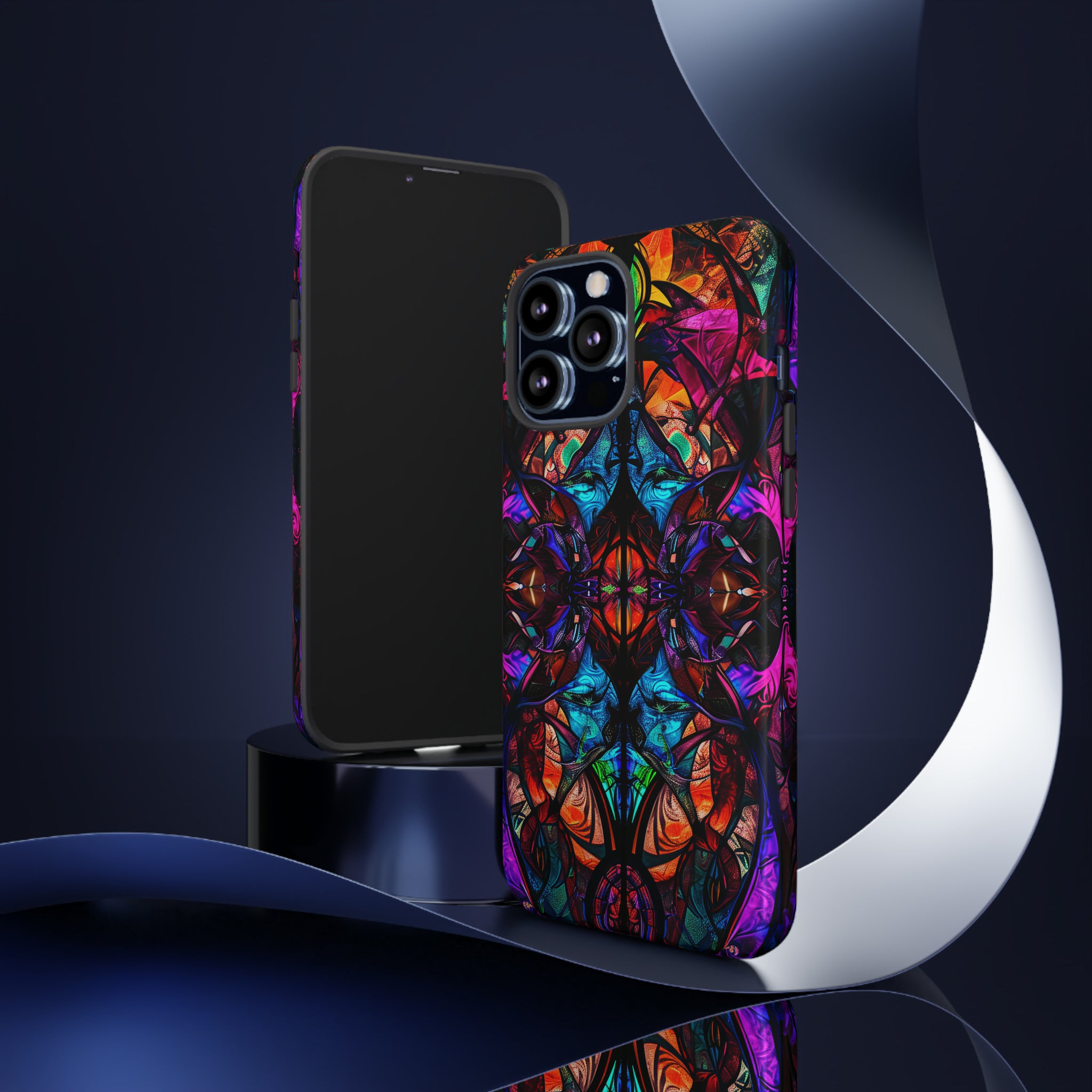 Gothic Stained Glass Splendor - Protective Phone Case