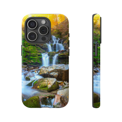 Autumn Mountain Waterfall - Protective Phone Case