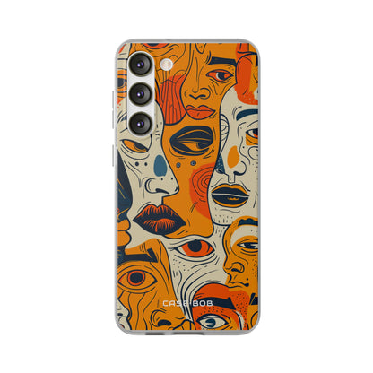 Tangled Faces Sunset Samsung S23 Plus Case - Soft