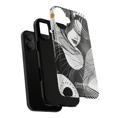 Orange Wave Motion iPhone 16 - Tough