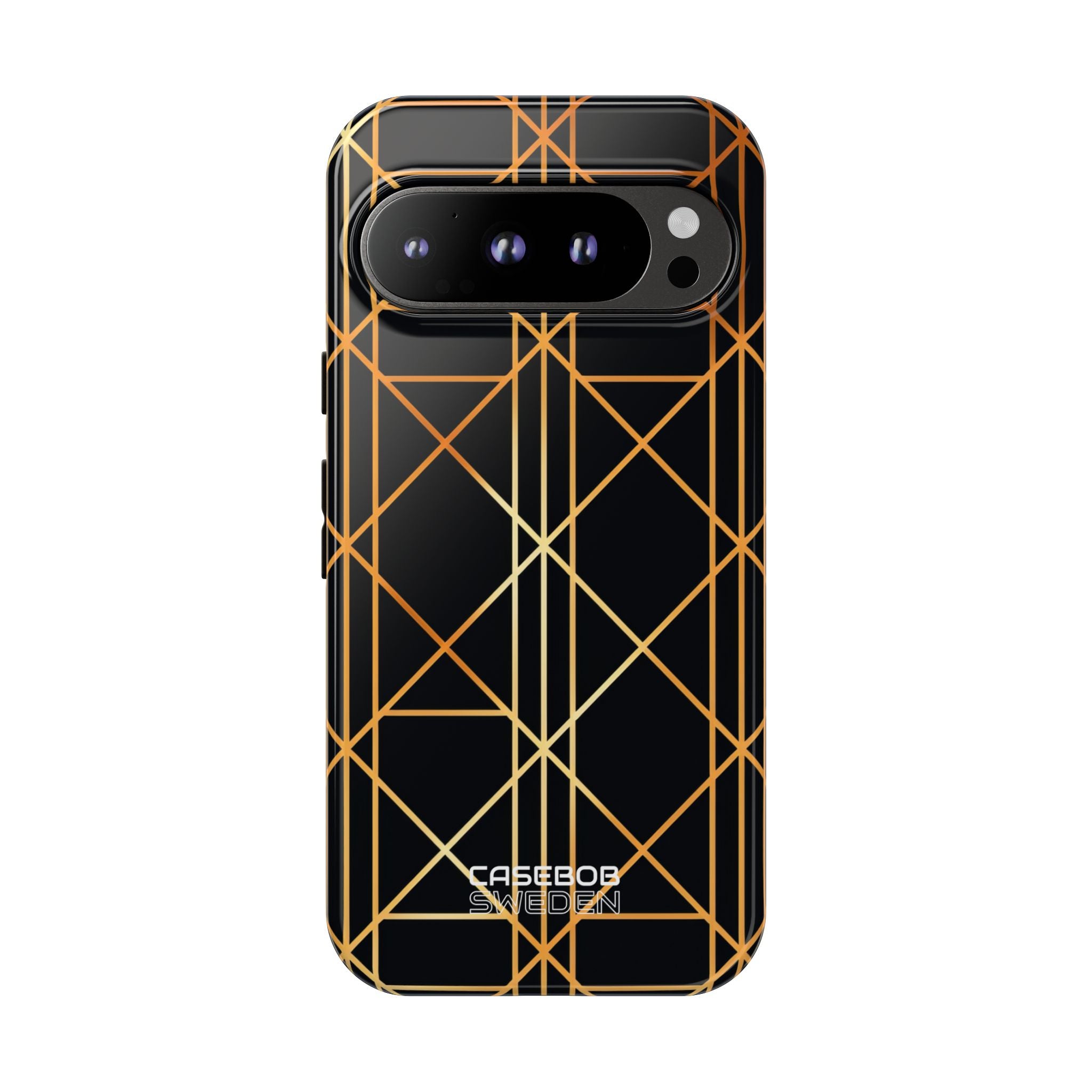 Golden Geometric Elegance Google Pixel 9 - Tough