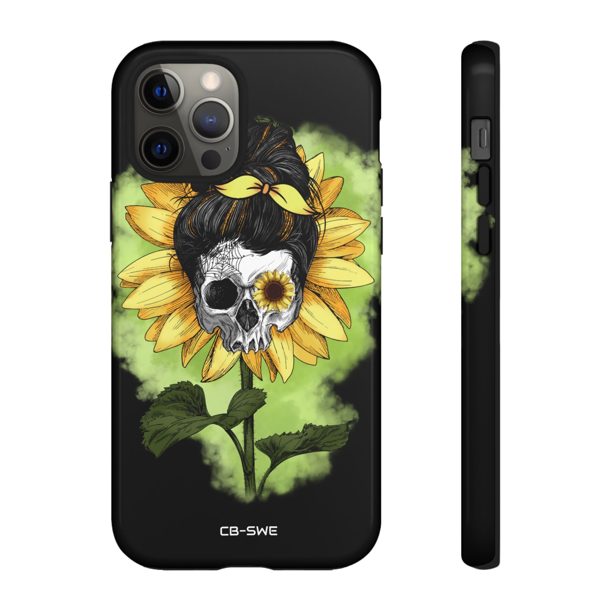 Sunflower Skull Fusion - iPhone Case