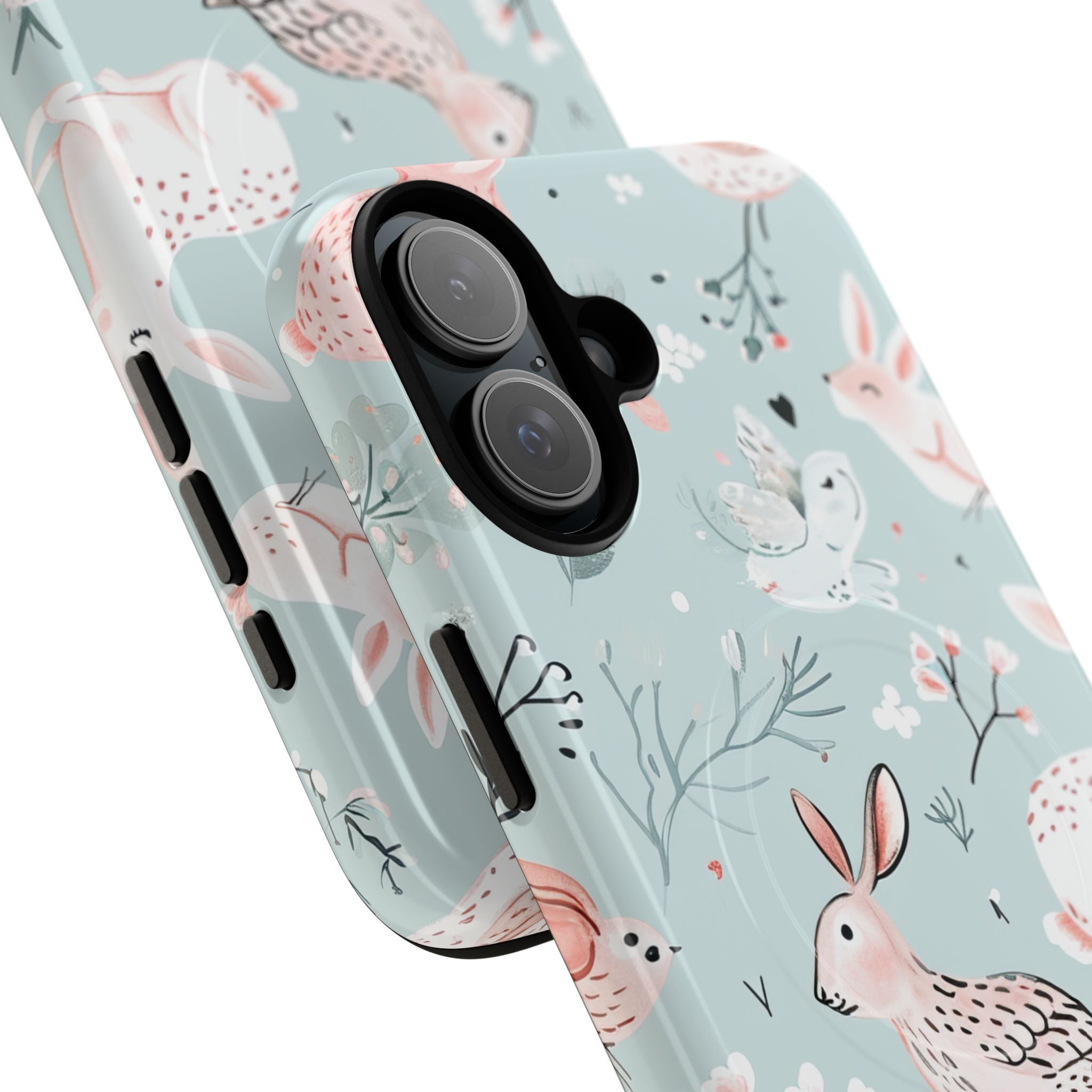 Whimsical Bunny Blossom - Tough + MagSafe® iPhone 16 Phone Case