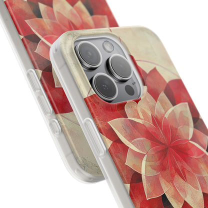 Crimson Bloom iPhone 15 Pro Max Case - Soft