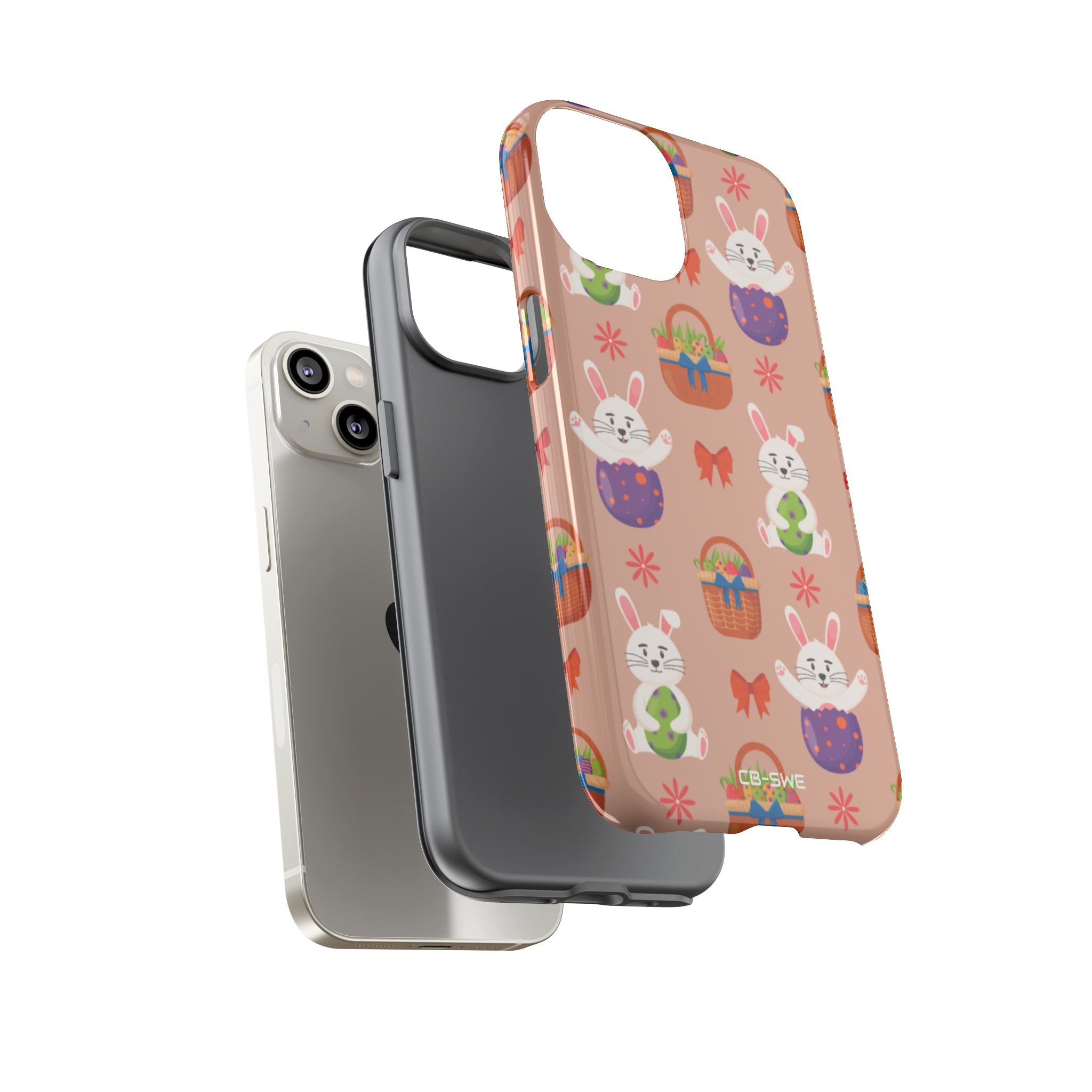Bunnies Hold Eggs - iPhone Case