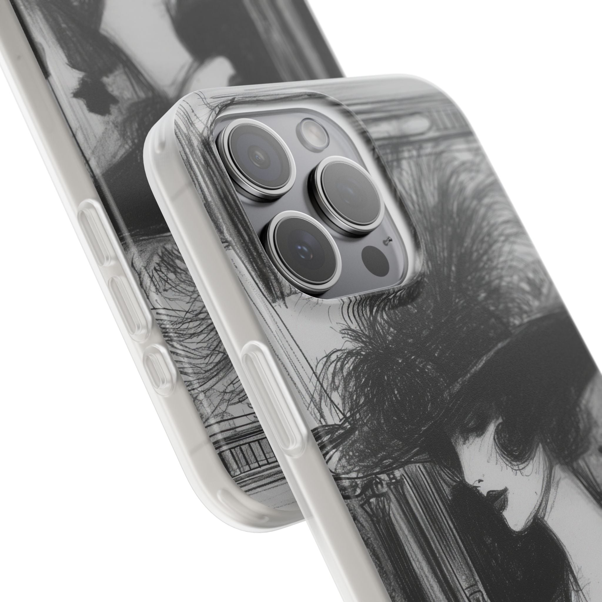 Timeless Elegance in Monochrome iPhone 15 - Flexi Phone Case