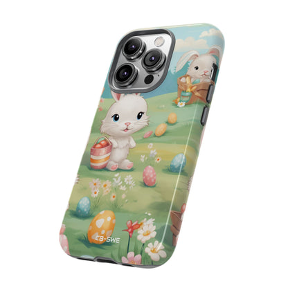 Bunnies Hunt Eggs - iPhone Case
