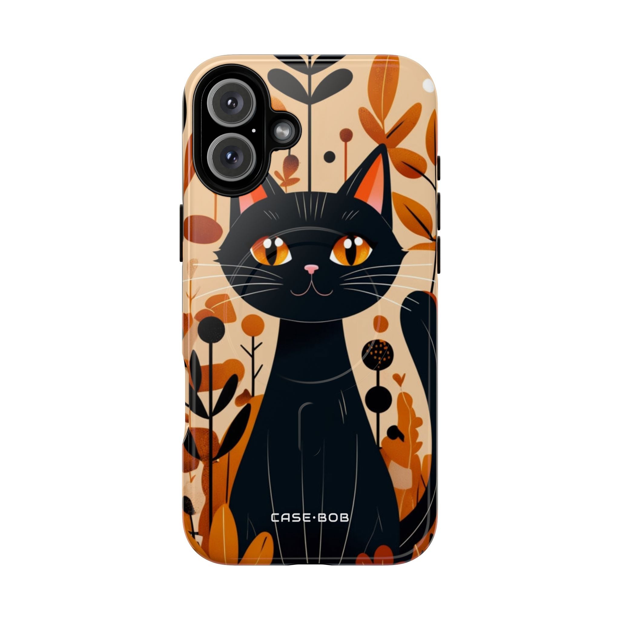 Black Cat Glow iPhone 16 Plus Case - Tough+