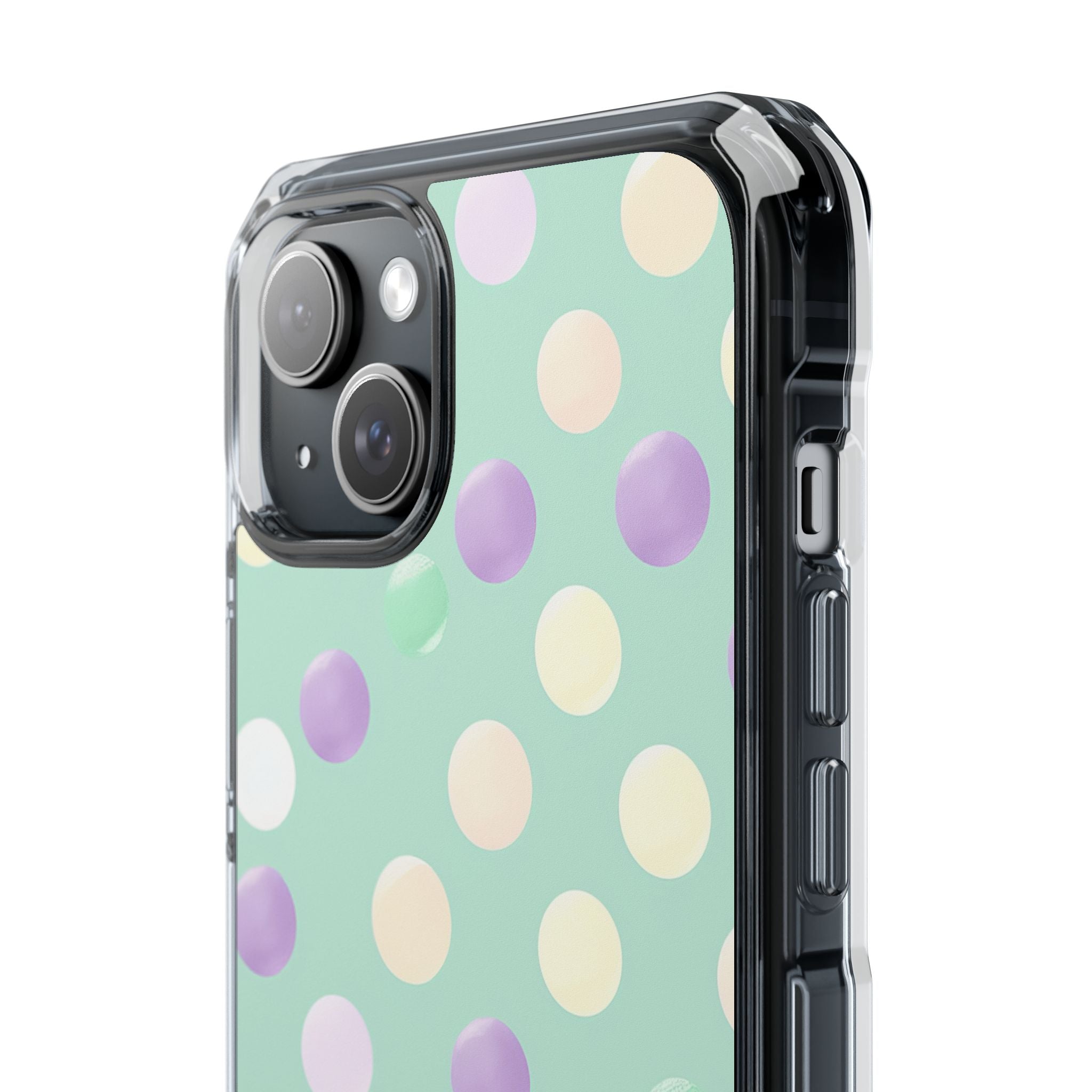 Pastel Polka Dots - Clear Impact iPhone 15 Phone Case