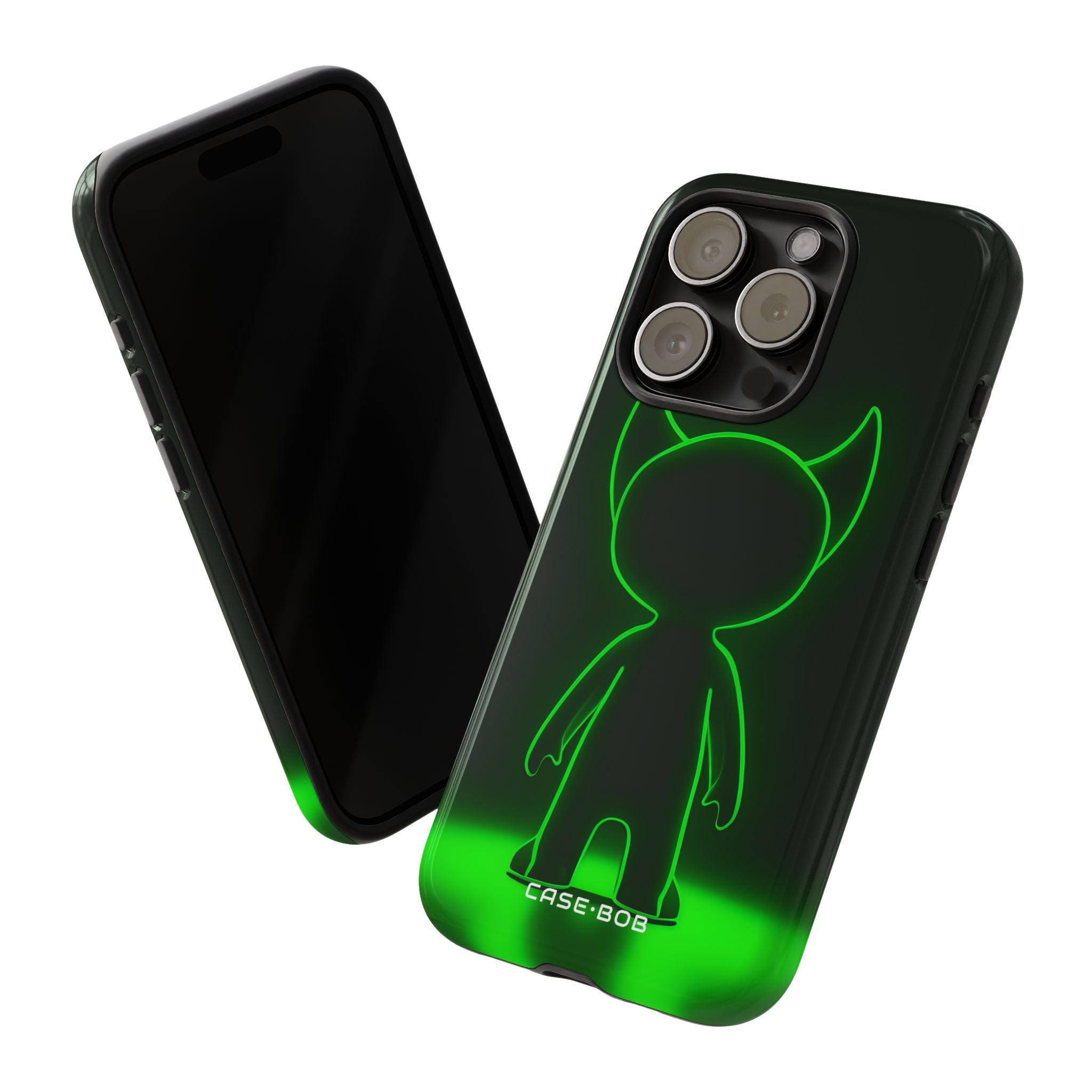 Neon Horned Glow iPhone 15 Pro Case - Tough
