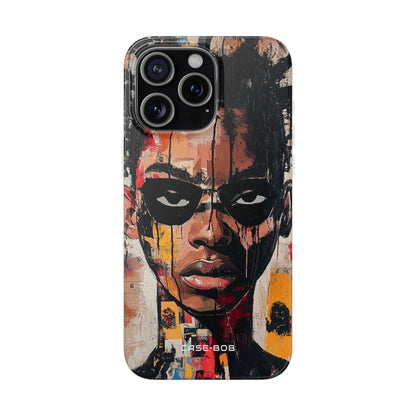 Masked Portrait Drips iPhone 15 Pro Max Case - Soft