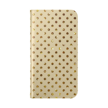 Golden Sparkle - iPhone 15 Plus Case - Wallet