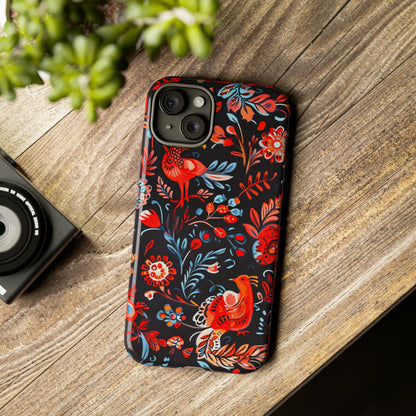 Slavic Myth Firebird & Domovoi - Protective Phone Case