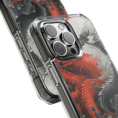 Twin Dragons Crimson iPhone 16 Pro Max Case - Impact