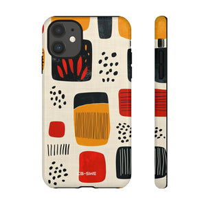 Vibrant Shapes Dance - iPhone Case