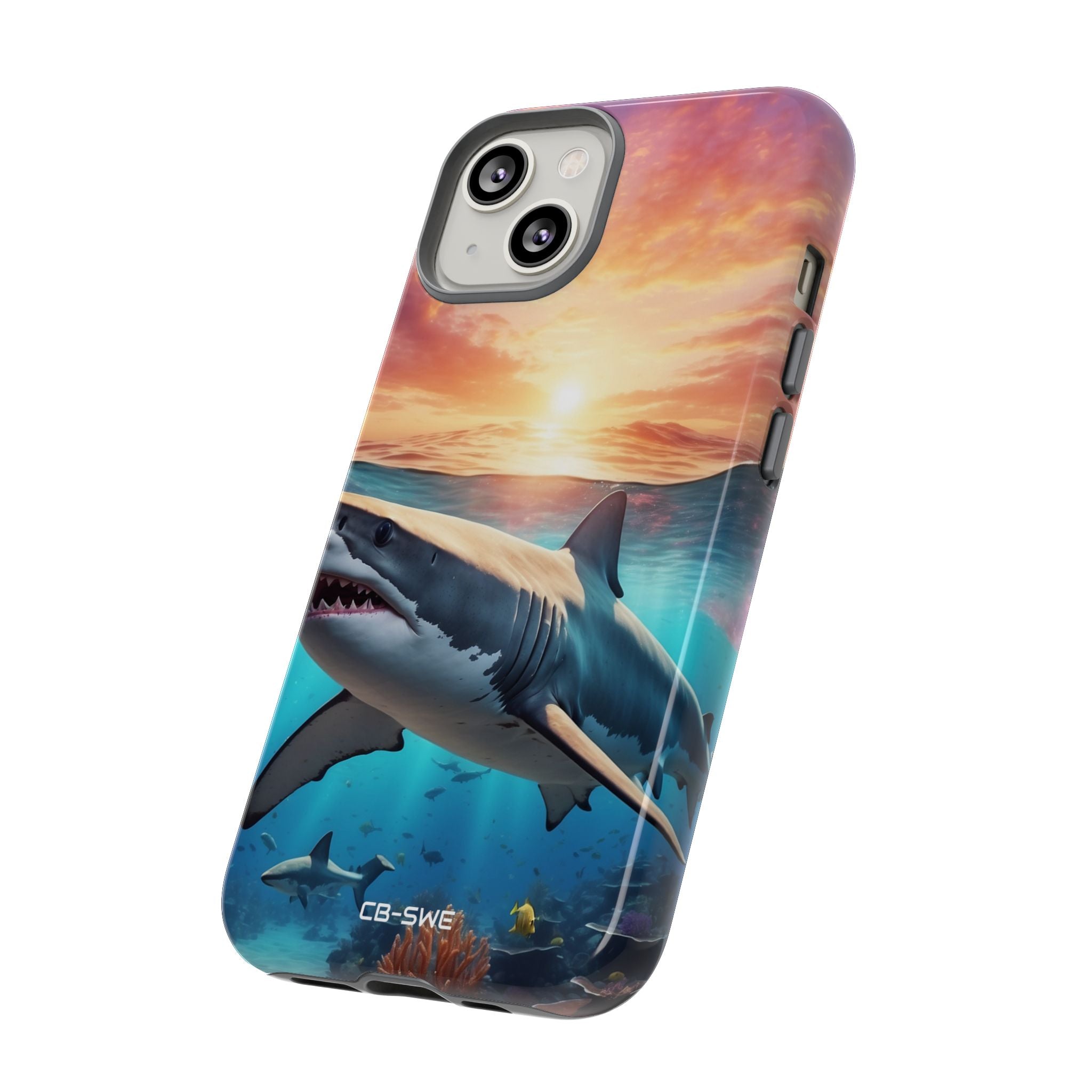 Shark Swims Through - iPhone Case
